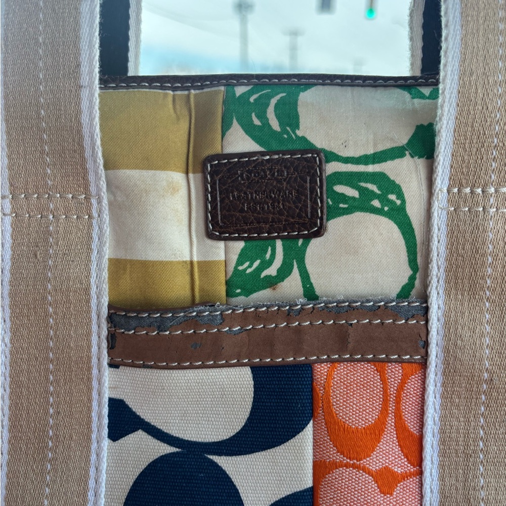 Coach Multicolor Patchwork Tote - image 2